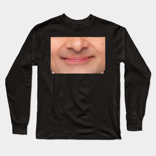 funny face mask with mouth | silly smile face mask for men | face mask funny design Long Sleeve T-Shirt by jack22